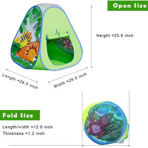 Casa de Juegos Plegable Portátil Personalizada para Niños Pequeños, Regalo para Niñas y Niños, Carpa de Juegos con Diseño de Dinosaurio - Product Image 3