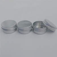 30ml argent petit pot rond en aluminium pot bricolage baume à lèvres conteneur de stockage boîte en fer blanc