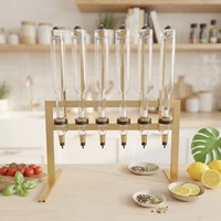 Entrepôt aux États-Unis en stock, livraison rapide, support de présentation de parfum de luxe doré 375 ml, 6 bouteilles, distributeur de parfum pour mariage