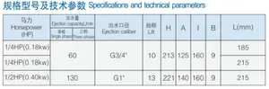 China BAOTN G3/4 G1 ''SCHWERE ÖLPUMPE WASSER IMMERSIONS PUMPE 40W 1/4HP 1/2 HP 1HP Tauch pumpe