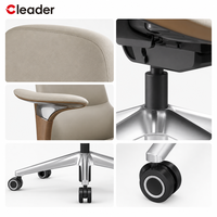 Chaise de bureau exécutive professionnelle en cuir, réglable, à dossier en S, pour poste de travail de direction, avec contrôle central du dossier, pour tâches de gestion