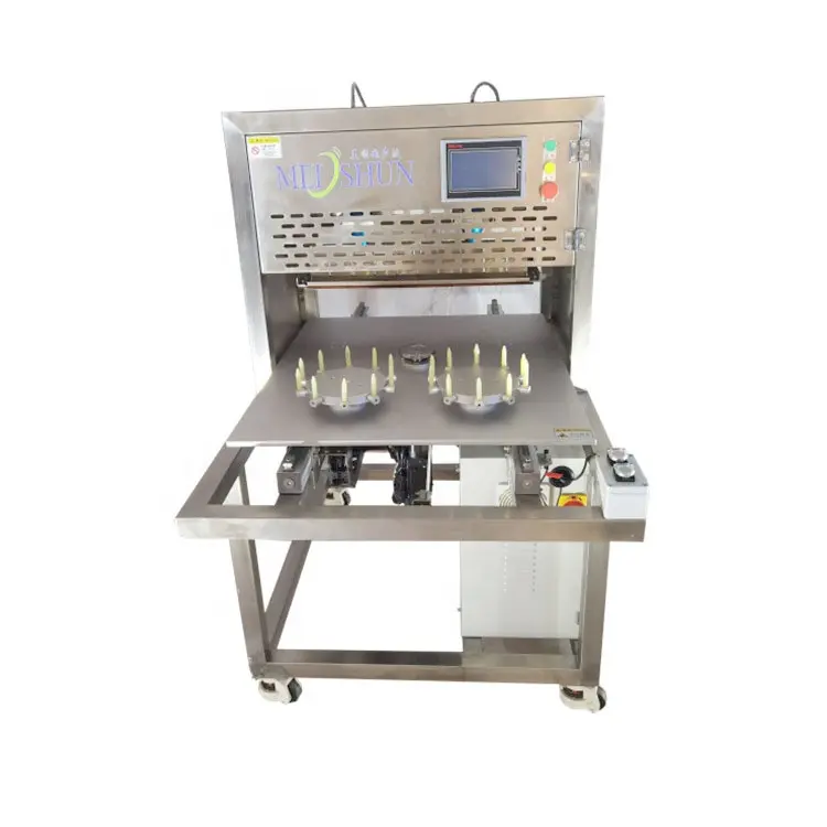 Economical Ultrasonic Chocolate mousse cake cutting machine to cut into different shapes for bakery and food processing plants