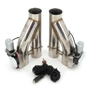 2 Stück Universelle Hochwertige 2 2,25 2,5 3 Zoll Dump Doppelventil Elektrische Auspuffklappe mit Schalter - Product Image 1