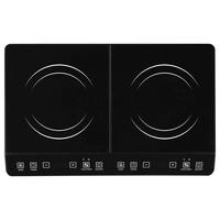 Panneau Microlite 3500W plaque de cristal noir 2 brûleurs cuisinière à Induction électrique polie pour soupe ragoût Hotpot vapeur