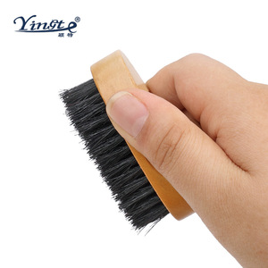 Cepillo para zapatos Yinste de madera maciza con cerdas de cerdo, cepillo de limpieza ovalado para uso en enfermería - Product Image 3