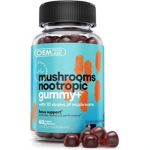OEM ODM Etiqueta Privada gomitas de setas suplementos niños aplicable memoria cerebral concentración caramelo forma de dosificación caramelo de goma - Product Image 1