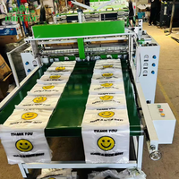Offre Spéciale semi-automatique de fabrication de sacs en plastique, machine de fabrication de sacs en polyéthylène, machine de fabrication de sacs à provisions T-shirt en plastique PE