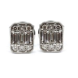 Expédition directe de Hong Kong : Bijoux raffinés et élégants en or blanc 18 carats avec diamant véritable taille brillant, pour fiançailles, anniversaire, mariage et cadeau de fête - Product Image 1