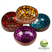 Nouveaux bols en coque de noix de coco du Vietnam, cadeaux d'affaires, bols modernes, bois faits à la main, plastique, maison, cadeau, décoration