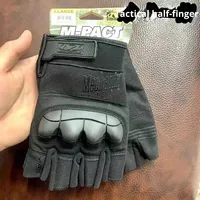 Sarung tangan kulit lunak setengah jari uniseks untuk latihan taktis luar ruangan sarung tangan taktis olahraga perlengkapan musim dingin Super teknisi