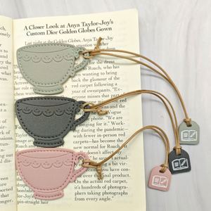 Cute PU Leather Coffee Cup Page Marker Funny Student <b>Bookmark</b> School Stationery Children <b>Gift</b> <b>Bookmark</b> - Product Image 2