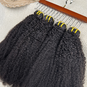 ผมมนุษย์แท้แบบดิบเกรด 12A สำหรับต่อผมแบบ Afro Kinky Curly  แบบไม่ผ่านกระบวนการ  จัดเรียงเกล็ดผม  ขายส่งเป็นมัด - Product Image 4