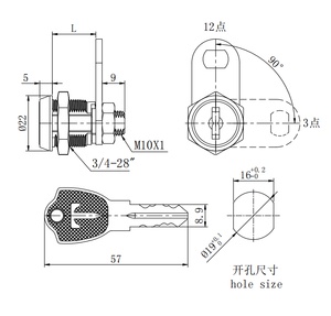 Cerradura de Leva con Llave de Fabricación China, Cerradura de Leva de Alta Calidad para <span class=keywords><strong>Buzón</strong></span> y Gabinete Doméstico - Product Image 6