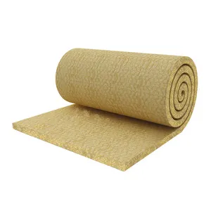 wholesale price high density 50mm refrigerator roof rock wool roll insulation rock wool blanket