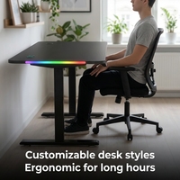 Bureau de jeu moderne en métal pour étudiants - Utilisation commerciale et domestique - Conception extensible