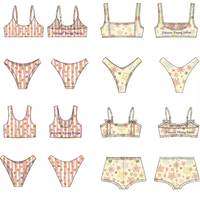 Suministro personalizado Moda Floral Impreso Nuevo estilo Traje de baño de una pieza Bikinis de playa y trajes de baño Ropa de playa