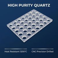 Plaque de quartz percée de précision avec trous de grille personnalisés pour laboratoire de semi-conducteurs