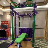 Machine de gymnastique, banc de gymnastique à domicile Smith Machine Squat Bench Press Multi Function Smith Machine Comprehensive Fitness Rack Integra