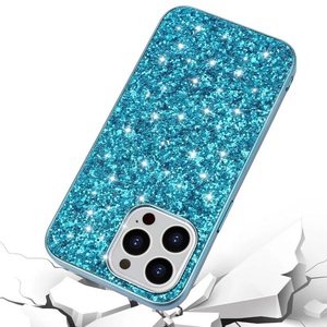 Funda Protectora de Teléfono 2 en 1 de TPU Suave con Diamantes y Galvanoplastia de Lujo para <span class=keywords><strong>iPhone</strong></span> 12 13 Pro Max - Product Image 2