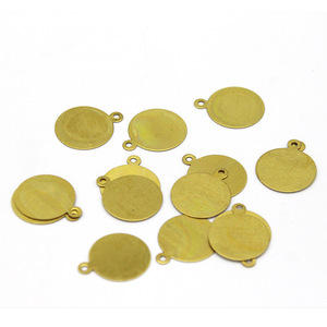 Copper Round Pendant Tags 12mm 0.2mm DIY Jewelry Findings Craft Base <b>Hardware</b> Stamping Accessory - Product Image 4