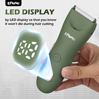 Tondeuse corporelle professionnelle étanche pour hommes IPX7, kit de toilettage électrique avec lumière LED et batterie rechargeable