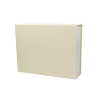 Boîte en forme de livre biodégradable écologique personnalisée, emballage de luxe, logo en feuille d'or, boîte rigide blanche magnétique pour crème pour le visage, blush