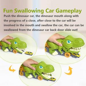 Camión <span class=keywords><strong>de</strong></span> Transporte <span class=keywords><strong>de</strong></span> <span class=keywords><strong>Dinosaurios</strong></span> KSF, Juguete Educativo <span class=keywords><strong>de</strong></span> Metal Fundido a Presión con Ruedas Libres para Niños - Product Image 3