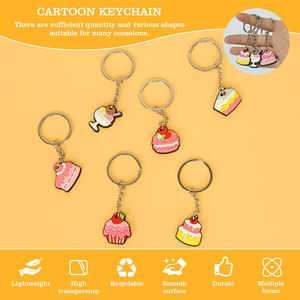 Portachiavi in morbida gomma a forma di simpatico animale per bambini e ragazze, con design antistress morbido e personaggi dei cartoni animati - Product Image 3