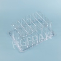 Boîte à burger jetable transparente en PET/RPET de 160 oz avec couvercle séparé, conteneur alimentaire en plastique transparent pour boulangerie, gâteau roulé, pain et gâteaux