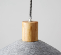 Lustre LED moderne en feutre PET noir avec lumière blanc chaud, anti-éblouissement et protection oculaire pour la maison, le bureau et l'îlot de cuisine AC