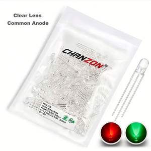 100 pièces 5mm RGB LED Diode émettrice Micro indicateur Arduino rouge vert bleu multicolore Anode commune Cathode 3V bricolage PCB Circuit ampoule - Product Image 5