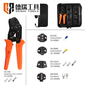 คีมย้ำสายไฟ Derui Tools รุ่น SN-48B ขนาด 0.5-1.5 มม. 26-16AWG สำหรับขั้วต่อสายไฟอุตสาหกรรม แบบเข้าด้านหน้า ผลิตจากเหล็กกล้าคาร์บอนสูง - Product Image 4