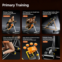 110 °   Appareil de musculation abdominale ergonomique pliable avec compteur LED, capacité de charge de 280 LBS, équipement d'entraînement du tronc