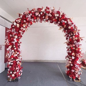 Arco de Flores de Lujo Blanco para Boda, Arco de Rosas de Seda, Arreglo Floral, Decoración de Boda - Product Image 3