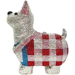 Women Exquisite Dog Rhinestone Evening Bag Puppy Bright Crystal <b>Clutch</b> Purse Shinny Handbag for Festival Prom <b>Wedding</b> - Product Image 4