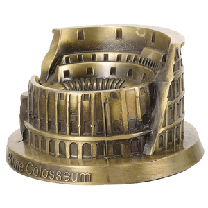 Cendrier en métal Colisée romain artisanal décor de bureau Vintage cadeau Unique pour les amateurs d'<span class=keywords><strong>histoire</strong></span> coulée fonctionnelle <span class=keywords><strong>Italie</strong></span> Souvenir - Product Image 1