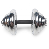 Ensemble d'haltères de haute qualité en chrome de 50 kg, multifonctionnel, pour la remise en forme à domicile, barre d'haltères réglable, ensemble d'haltères de 50 kg
