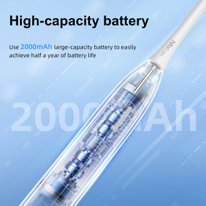 H2ofloss đi du lịch thân thiện với thông minh Sonic bàn chải đánh răng điện Ergonomic thiết kế mềm làm trắng răng dựa trên cảm biến kích hoạt Type-C - Product Image 6