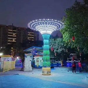 고품질 표준 RGB 색상 가변 3D Led 타워 조각 모티 라이트