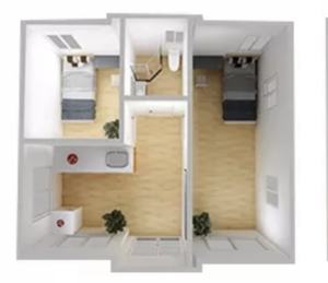 Case container da 20 piedi con 2 camere da letto <span class=keywords><strong>casa</strong></span> container espandibile da 40 piedi con <span class=keywords><strong>casa</strong></span> container espandibile da bagno - Product Image 4