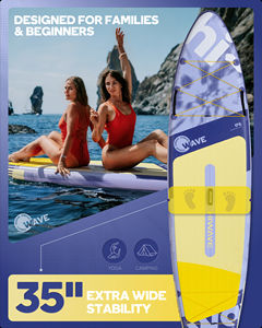 Planche à pagaie gonflable pour <span class=keywords><strong>vacances</strong></span> en <span class=keywords><strong>famille</strong></span> SUP 11'6''x35''x6'' pour la plage, le <span class=keywords><strong>lac</strong></span>, les sports nautiques, capacité 450 lbs, accessoires inclus - Product Image 4