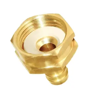 PEX to 1/2 Inch NPT Female Thread Pipe Fitting Lead-Free Brass Barb Crimp Pipe Straight Coupling female garden hose to 3/8 barb