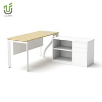 Bureau de direction modulaire en bois IULTRA moderne, design sculpté en chêne MDF/MFC avec finition antique de luxe