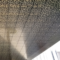 Panneau de plafond en acier inoxydable découpé au laser sur mesure, design moderne, design décoratif sculpté perforé avec fonction insonorisante