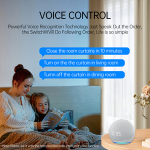 Interrupteur intelligent pour rideaux WiFi SIXGWH Tuya, panneau tactile, commande vocale via application, minuterie, compatible <span class=keywords><strong>Alexa</strong></span>/Google Home, moteur pour stores enrouleurs - Product Image 4