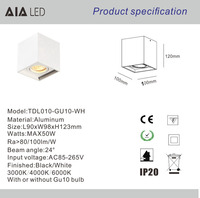Spot GU10 en aluminium moulé sous pression en nid d'abeille, boîtier de spot orientable pour projets hôteliers, résidentiels et villas