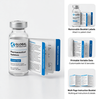 Étiquette pharmaceutique pliable personnalisée, autocollant multicouche à déchirer avec matériau conforme GMP pour l'emballage de médicaments
