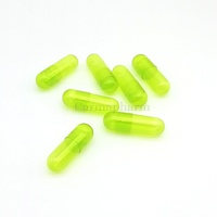 Capsules végétariennes naturelles de couleur verte HPMC Veggie Capsules vides de plante taille 00