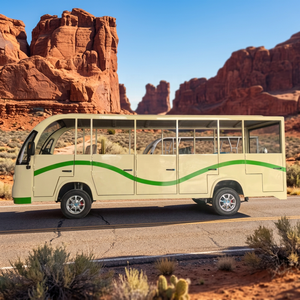 Autobús Eléctrico Clásico de 4 Ruedas de Gran Venta, Autobús Turístico Eléctrico de Bajo Consumo, Transporte Especial - Product Image 1