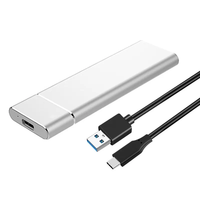 Harga Pabrik Kotak Hard Disk Eksternal SSD Aluminium M.2 Dual Protocol USB 3.1 Type-C NVMe NGFF Kecepatan Tinggi